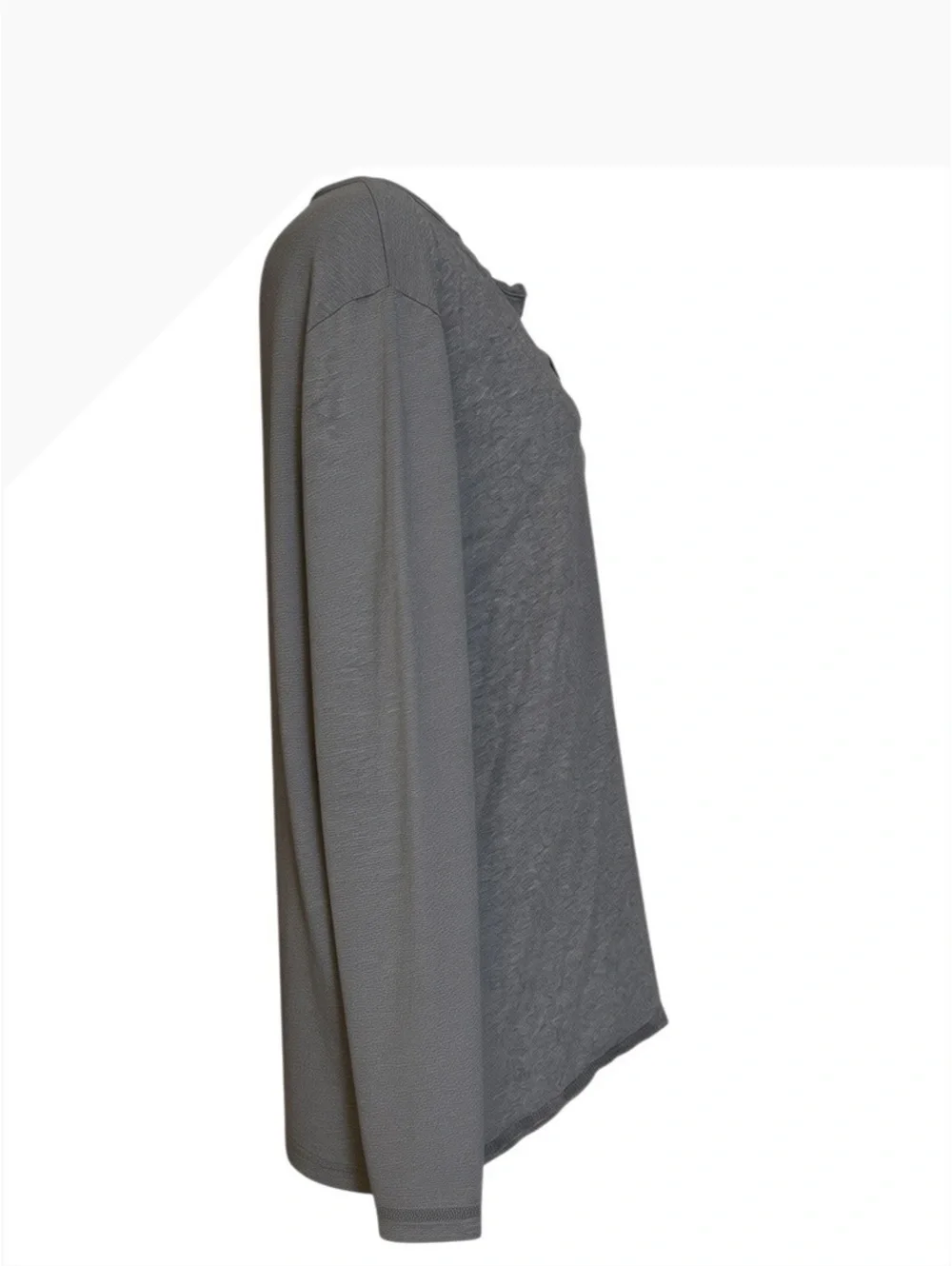 Patagonia Organic Cotton Long Sleeve Henley Shirt XL Gray